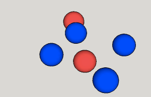 red and blue balls